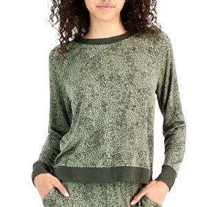 ALFANI Printed Long-Sleeve Lounge/Sleep Top MEDIUM (2001)